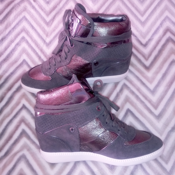 Michael Kors Nikko Wedge High Top Sneaker - Picture 2 of 9